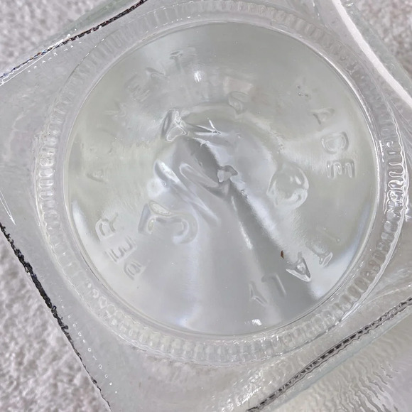 Vintage Glass Canister Set With Borgonovo Italy Plastic Lids - Picture 8 of 11